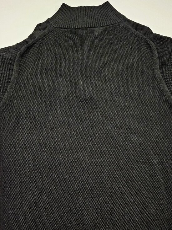 Lacoste Men’s Black Mock Neck Half Zip Sweater Size 7 XL - Picture 7 of 7